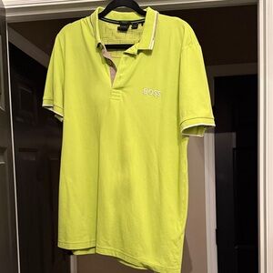 Boss Men's Bright Green Polo Shirt